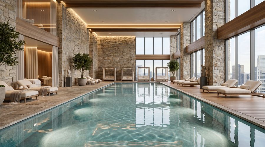 Amenities architectural visualization render