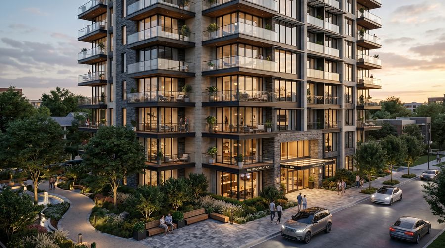 Apartment Building architectural visualization render
