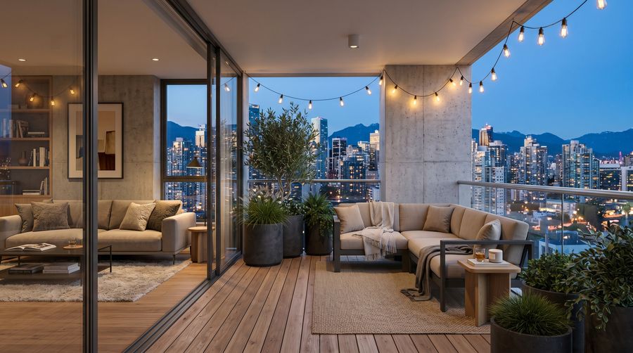 Balcony architectural visualization render