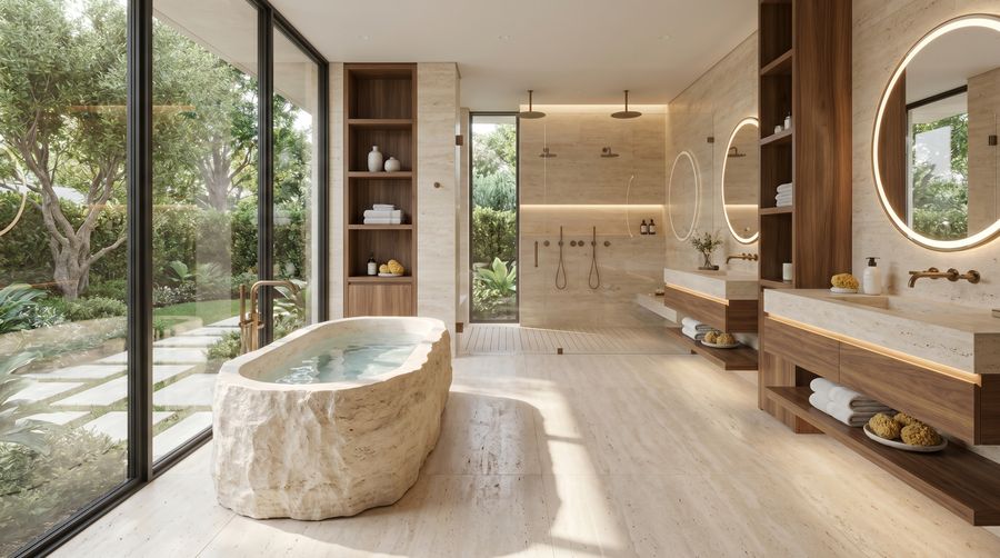 Bathroom architectural visualization render