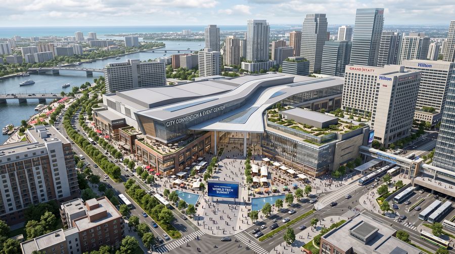 Convention Center architectural visualization render