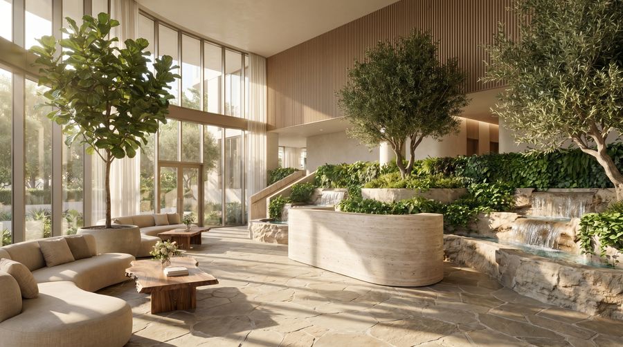 Lobby architectural visualization render