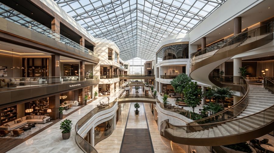 Showroom architectural visualization render