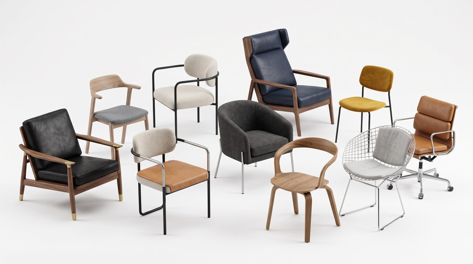 Assembly Lounge Series - white background furniture render