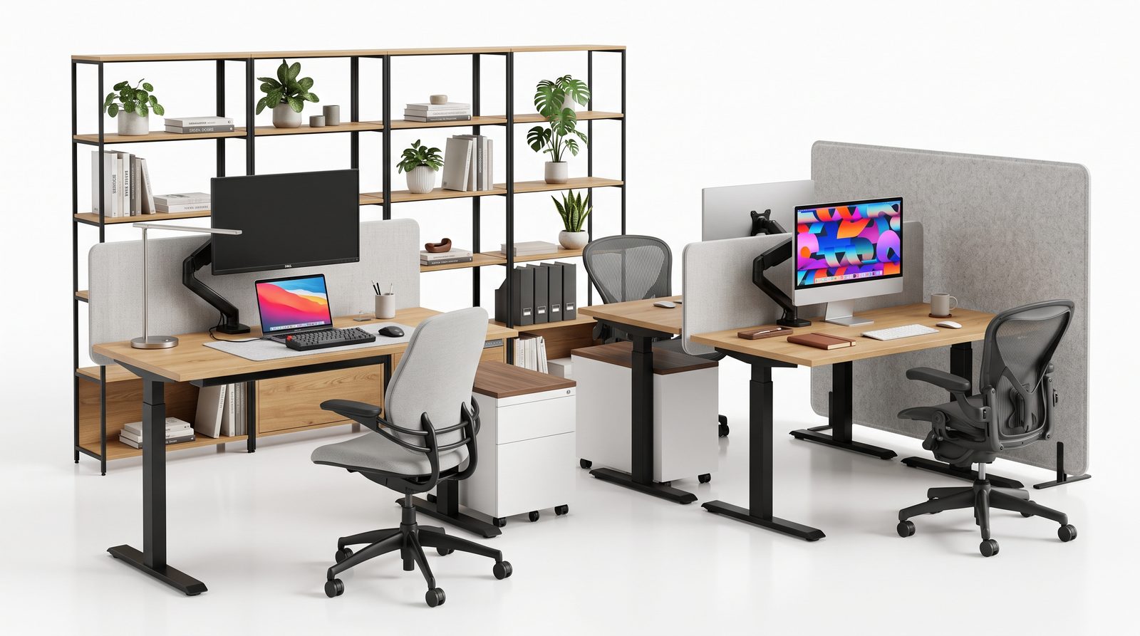 Junction Workstation - white background furniture render
