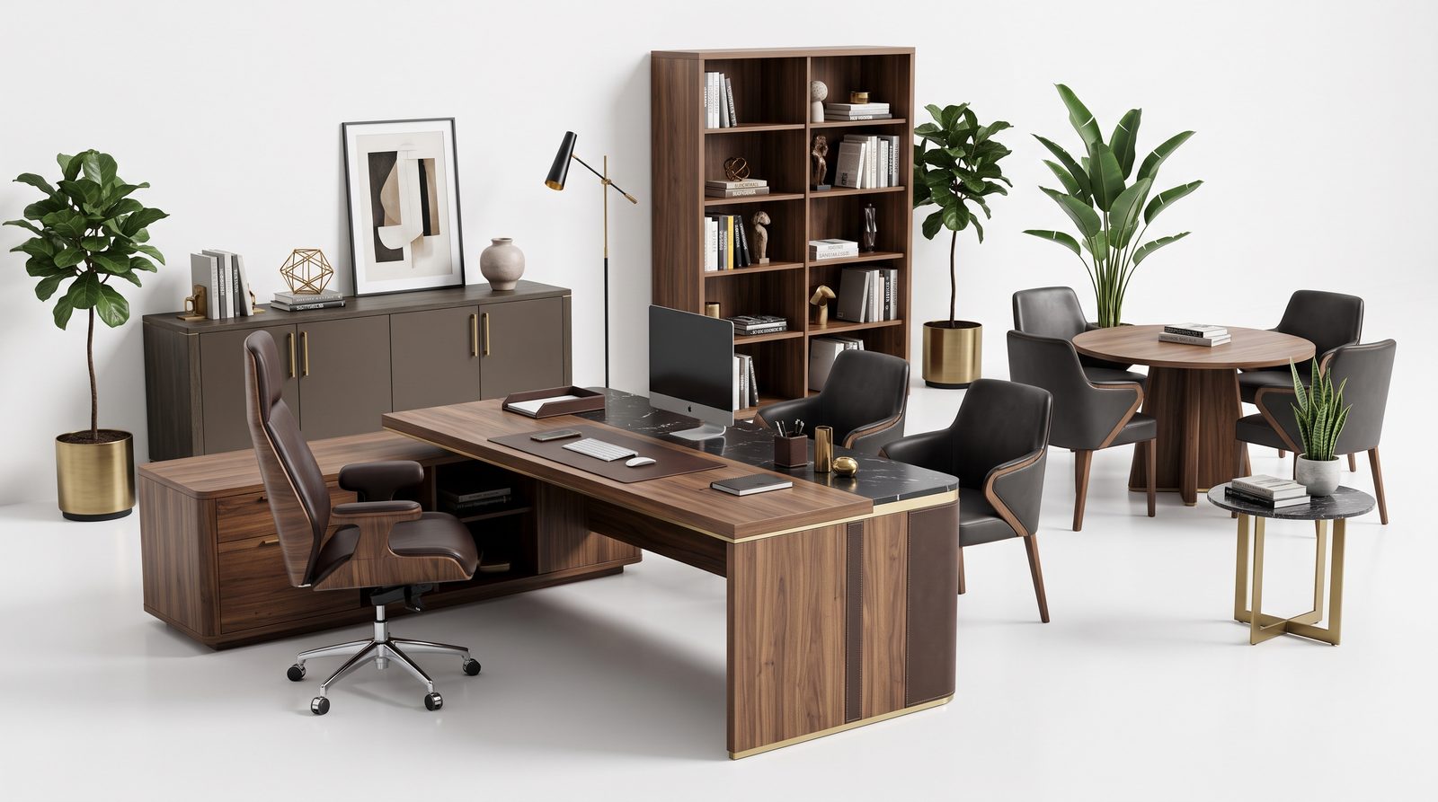 Ashford Executive Suite - white background furniture render