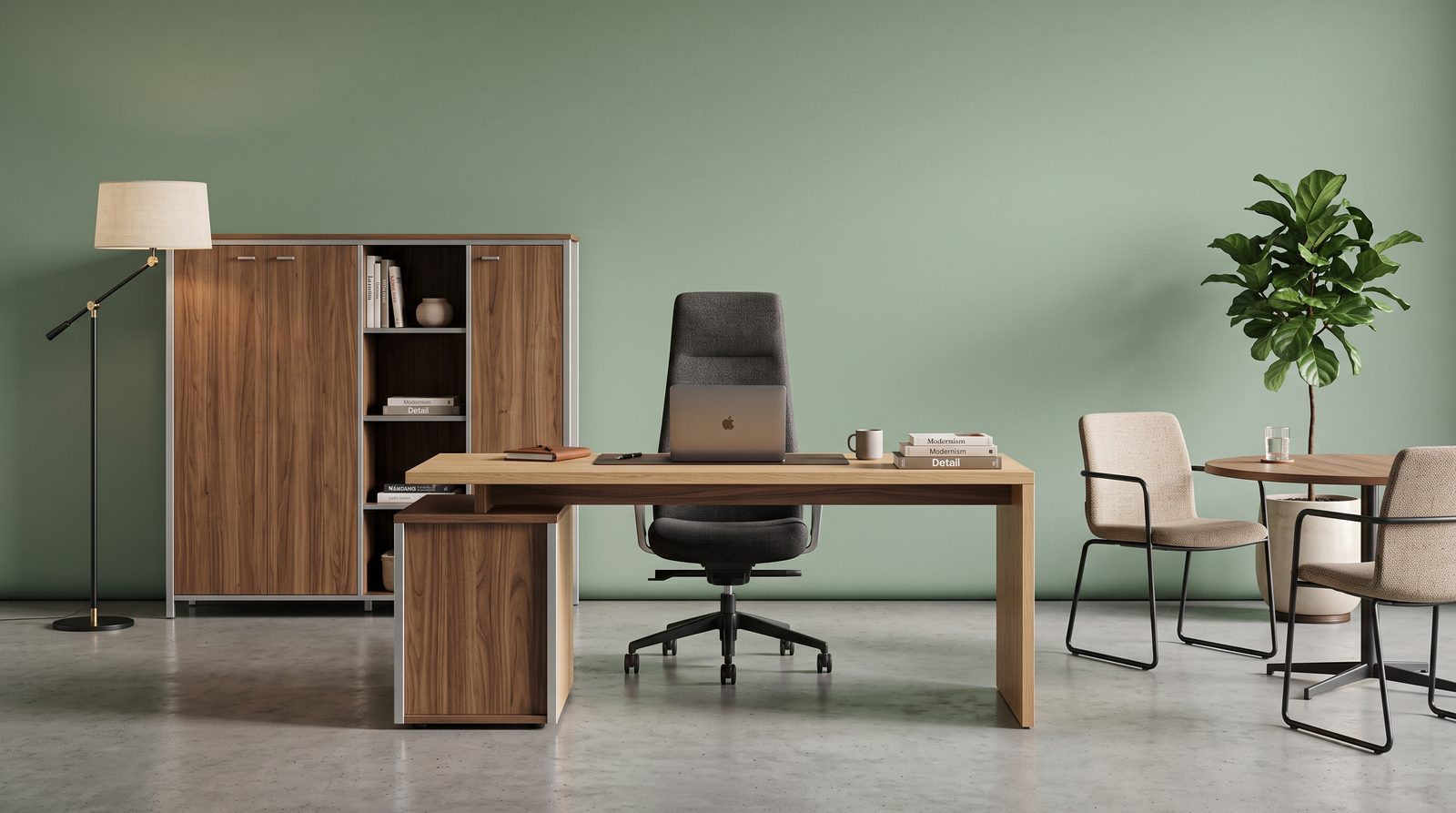 Verdant Private Office - white background furniture render